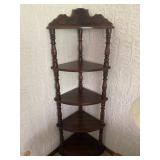Wooden 5-Tier Corner Shelf - 15" x 15" x 61" Tall - $50 