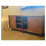 Mid Century Sliding Door Credenza - 60" Long x 12.5" Deep x 30.5" High - $340 