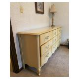 French Provincial 9-Drawer Dresser - 69" Long x 18" Deep x 32" Tall - $160