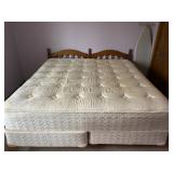 King Bed Mattress, Frame & Headboard - $160