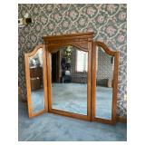 Thomasville Salem Tavern Tri-Fold Mirror W/Beveled Glass - 54"W x 47.5H - $40
