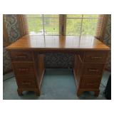 Solid Wood Desk - 45.5"W x 29"H x 25"D - $75