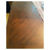 Solid Wood Dining Table w/6 Chairs - $340 - 96"L x 44"W x 30.5"H (Includes 2 x 14" Leaves, Complete 