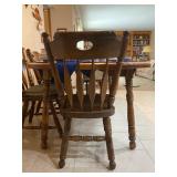2-Leaf Oak Kitchen Table w/4 Chairs Made in Yugoslavia - $160 - 64"L x 41"W x 30"H + 2 x 12" Leaves