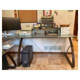 Glass Top Modular Corner Desk - 30"H x 27.5"D x Sides are 68" & 82" - $140