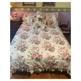 Queen Frame w/Headboard & Queen Beautyrest Mattress - 38"H 60"W x 80"D - $125