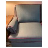 Green & Red Upholstered 3-Seater Sofa - 33"H x 87"W x 33"D - $160