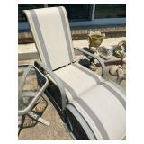 5PC Patio Set - 2 x Chairs + 2 x Ottoman + 1 x Hexagon Glass Top Table - $125
