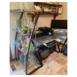 Glass Top Modular Corner Desk - 30"H x 27.5"D x Sides are 68" & 82" - $140 