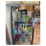 Glass Top 4-Tier Metal Shelf - 60"H x 30"W x 17"D - $75