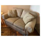Olive Sherill Love Seat X2 - 37"H x 64"W x 35"D - $130 & $110 (as is)  