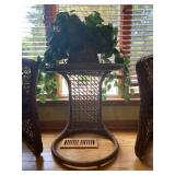 3PC Rattan/Wicker Bistro Set - 30"H x 27"W x 29"D (Chairs) + 25"H x 22"R (Table) - $150