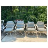 4 x Swivel Rocker Outdoor Chairs - $80  