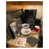 Cookie Sheet Trays, Pot Holders & Mr. Coffee Coffee Maker 