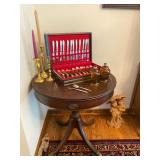 Original Rogers Silverware & Antique Drum Table