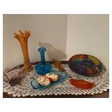 Colored Glass/Depression Glass Decor