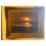 Framed Valentine Kurzeja Painting