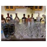 Vintage Bar/Drinking Glasses & Jim Beam Decanters 