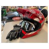 HJC Junior Motorcycle Helmet, Goggles & Gloves