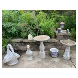 Cement Bird Baths & Concrete Goose