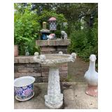 Cement Bird Baths & Concrete Goose
