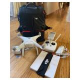 Phantom 4 Drone W/Controller, 2x Batteries, Charger, Propellers & DJI Backpack