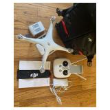 Phantom 4 Drone W/Controller, 2x Batteries, Charger, Propellers & DJI Backpack