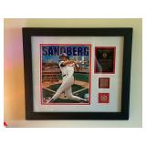 Framed Ryne Sandberg HOF Memorbilia W/Wrigley Field Dirt 373/5000 - $80