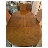 Vintage Drexel Accolade 2-Leaf Dining Table W/6 Chairs - 29"H x 80"W x 40"D - $280