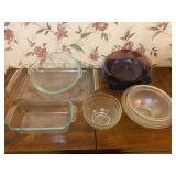 10PC Mixed Glass Pyrex Bowls & Bakeware - $30