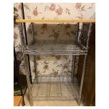 3-Tier Wire Rack Kitchen W/Wood Top - $30