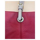 Michael Kors Red Leather Handbag - $70 (Not Authenticated)