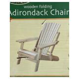 Enchanted Garden Wooden Folding Adirondack Chair New In Box - $75