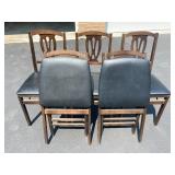 MCM Stakmore Solid Wood Frame W/Vinyl Cushioned Seat Folding Chair Set of 5 - $125