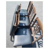 MCM Stakmore Solid Wood Frame W/Vinyl Cushioned Seat Folding Chair Set of 5 - $125