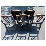 MCM Stakmore Solid Wood Frame W/Vinyl Cushioned Seat Folding Chair Set of 5 - $125