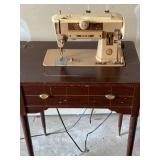 Vintage Singer Sewing Machine W/Cabinet - $50
