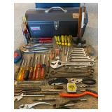 60PC Tool Starter Kit W/Master Mechanic Hip Roof Tool Box - $40