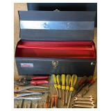 60PC Tool Starter Kit W/Master Mechanic Hip Roof Tool Box - $40