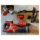 Black & Decker 20V Cordless drill, 20V Reciprocating Saw Cordless, 20V Cordless String Trimmer Weed 