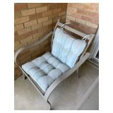 3PC Patio Set W/Vintage Watering Can. 2xChairs W/Cushions & 2-Tier Glass Top Table - $75