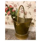 3PC Brass & Copper Set. Matchstick Holder W/Strike Pad, Garden Pot & Handled Pail - $30