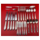 26PC Oneida Community Silverplate 1917 "Adam" Flatware Lot - $30