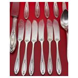 26PC Oneida Community Silverplate 1917 "Adam" Flatware Lot - $30