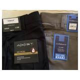 Croft & Barrow Khaki Pants & Axist Black Dress pants Brand New Size 34x32 - $25