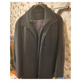 Calvin Klein Wool & Polyester Black Winter Coat Size Large - $25