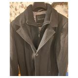 Kenneth Roberts Platinum Black Size L Wool & Polyester Coat - $30