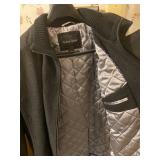 Kenneth Roberts Platinum Black Size L Wool & Polyester Coat - $30