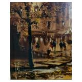 Vintage Parisian Style Artwork 29" x 25" - $50