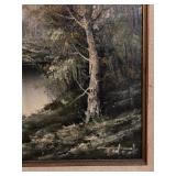 Framed & Lighted Tedeschi Landscape W/Certificate 32"x20" - $90